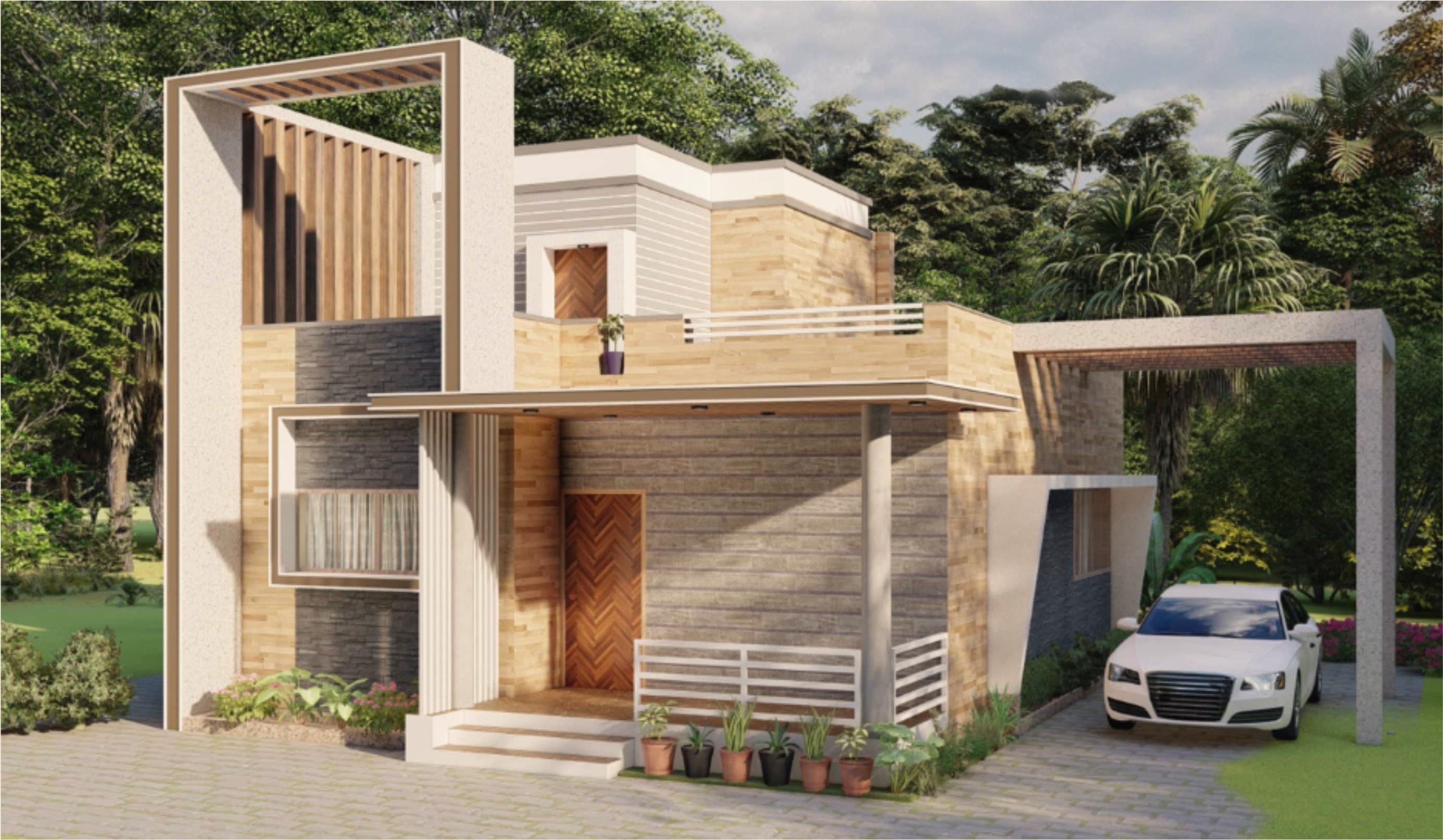 Residence at Nashik — Main Entry Side View