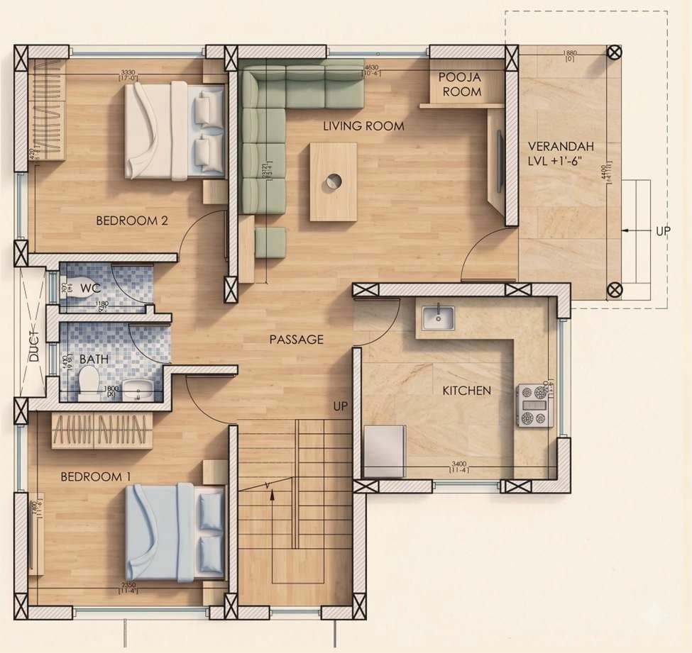 Ground floor plan of a private residence, Nashik